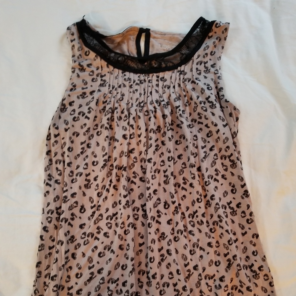 LOFT sleeveless animal print top